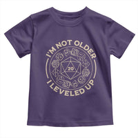 Funny RPG Gamer I'm Not Older I Leveled Up Toddler T Shirt Vintage D20 Tabletop Dice - Wonder Print Shop