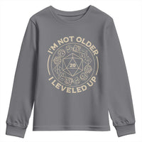 Funny RPG Gamer I'm Not Older I Leveled Up Youth Sweatshirt Vintage D20 Tabletop Dice - Wonder Print Shop