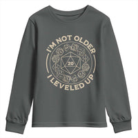 Funny RPG Gamer I'm Not Older I Leveled Up Youth Sweatshirt Vintage D20 Tabletop Dice - Wonder Print Shop