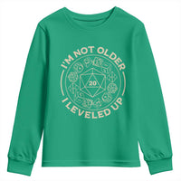 Funny RPG Gamer I'm Not Older I Leveled Up Youth Sweatshirt Vintage D20 Tabletop Dice - Wonder Print Shop