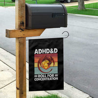 ADHD&D Roll For Concentration Garden Flag Funny RPG Gamer D20 Tabletop Dice - Wonder Print Shop