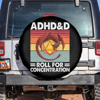 ADHD&D Roll For Concentration Spare Tire Cover Funny RPG Gamer D20 Tabletop Dice - Wonder Print Shop