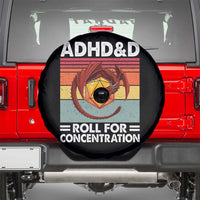 ADHD&D Roll For Concentration Spare Tire Cover Funny RPG Gamer D20 Tabletop Dice - Wonder Print Shop