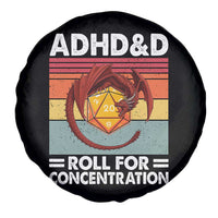 ADHD&D Roll For Concentration Spare Tire Cover Funny RPG Gamer D20 Tabletop Dice - Wonder Print Shop