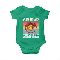 ADHD&D Roll For Concentration Baby Onesie Funny RPG Gamer D20 Tabletop Dice - Wonder Print Shop