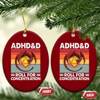 ADHD&D Roll For Concentration Ceramic Ornament Funny RPG Gamer D20 Tabletop Dice - Wonder Print Shop