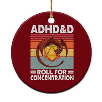 ADHD&D Roll For Concentration Ceramic Ornament Funny RPG Gamer D20 Tabletop Dice - Wonder Print Shop