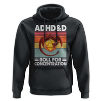 ADHD&D Roll For Concentration Hoodie Funny RPG Gamer D20 Tabletop Dice - Wonder Print Shop