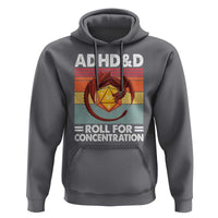 ADHD&D Roll For Concentration Hoodie Funny RPG Gamer D20 Tabletop Dice - Wonder Print Shop