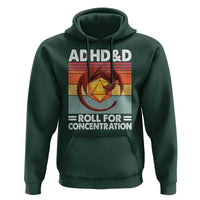 ADHD&D Roll For Concentration Hoodie Funny RPG Gamer D20 Tabletop Dice - Wonder Print Shop