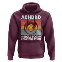 ADHD&D Roll For Concentration Hoodie Funny RPG Gamer D20 Tabletop Dice - Wonder Print Shop