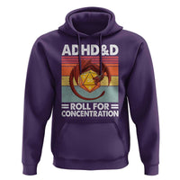 ADHD&D Roll For Concentration Hoodie Funny RPG Gamer D20 Tabletop Dice - Wonder Print Shop