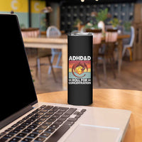 ADHD&D Roll For Concentration Skinny Tumbler Funny RPG Gamer D20 Tabletop Dice - Wonder Print Shop