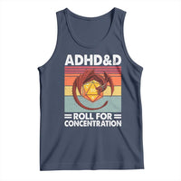 ADHD&D Roll For Concentration Tank Top Funny RPG Gamer D20 Tabletop Dice - Wonder Print Shop