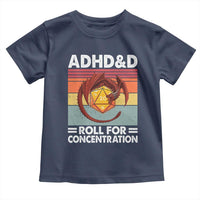 ADHD&D Roll For Concentration Toddler T Shirt Funny RPG Gamer D20 Tabletop Dice - Wonder Print Shop