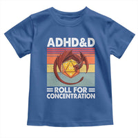 ADHD&D Roll For Concentration Toddler T Shirt Funny RPG Gamer D20 Tabletop Dice - Wonder Print Shop