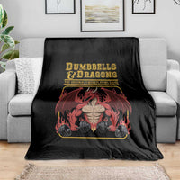 Funny RPG Workout Gym Nerd Throw Blanket Dumbbells And Dragons The Original Swoleplaying Game - Wonder Print Shop