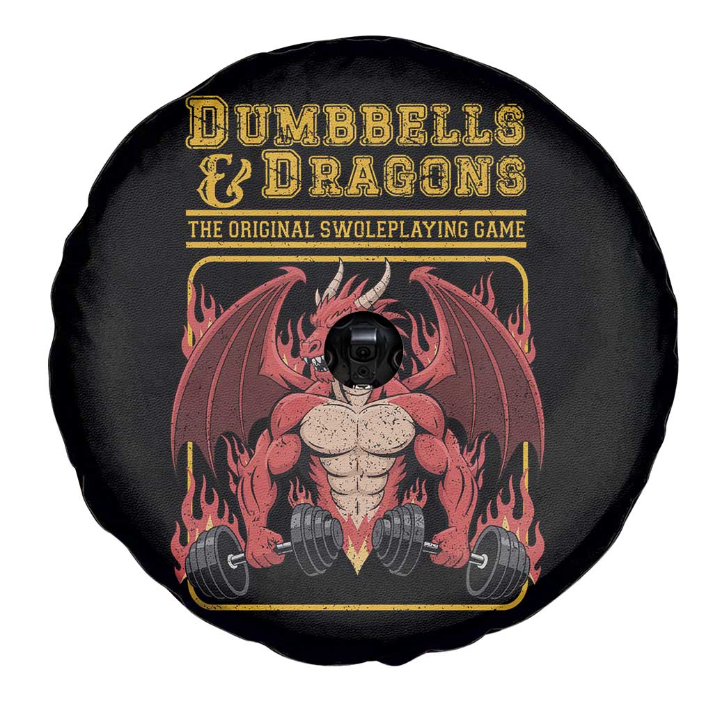Funny RPG Workout Gym Nerd Spare Tire Cover Dumbbells And Dragons The Original Swoleplaying Game - Wonder Print Shop