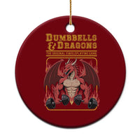 Funny RPG Workout Gym Nerd Ceramic Ornament Dumbbells And Dragons The Original Swoleplaying Game - Wonder Print Shop