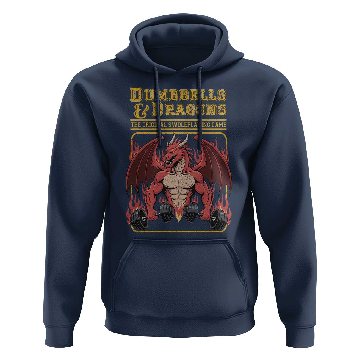 Funny RPG Workout Gym Nerd Hoodie Dumbbells And Dragons The Original Swoleplaying Game - Wonder Print Shop