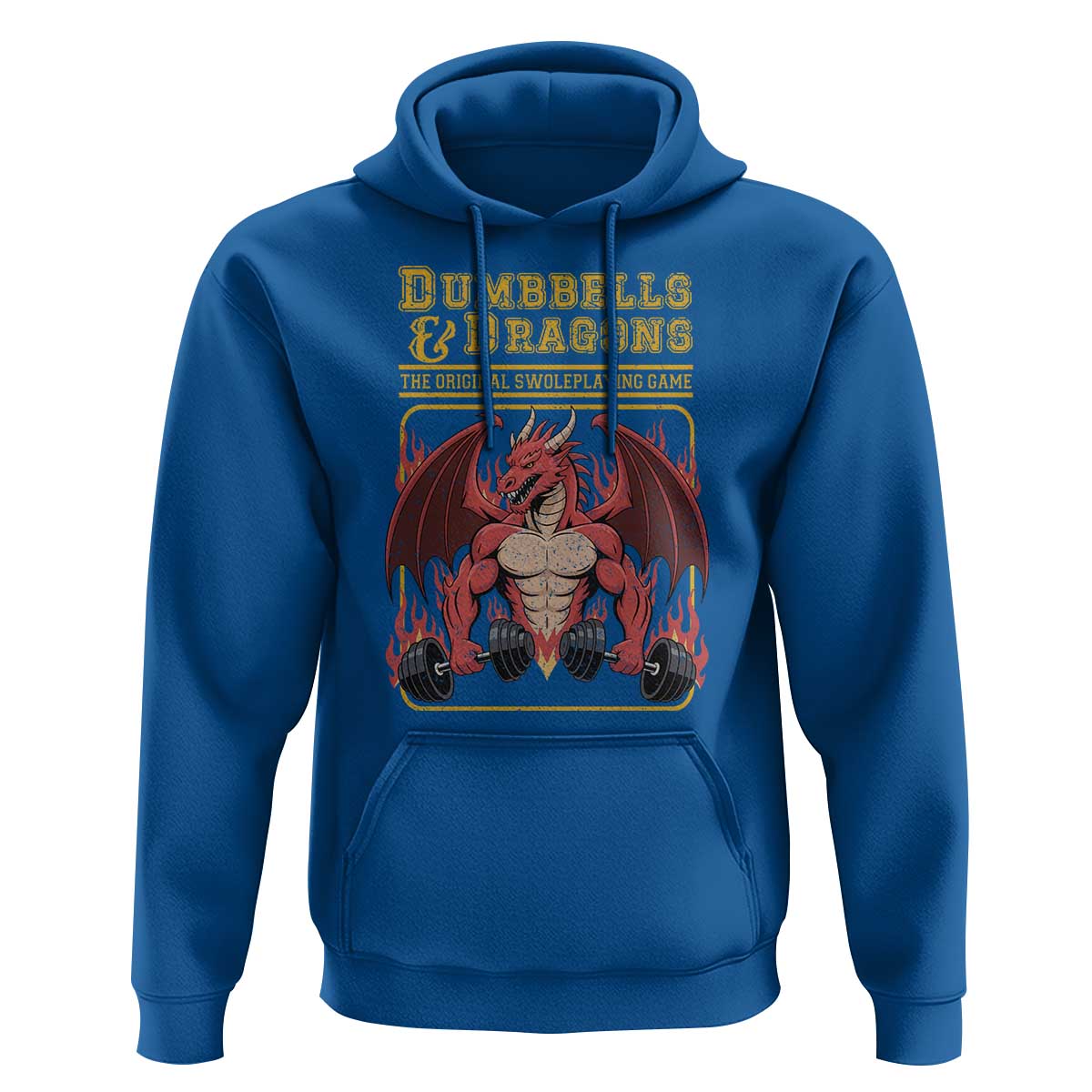 Funny RPG Workout Gym Nerd Hoodie Dumbbells And Dragons The Original Swoleplaying Game - Wonder Print Shop