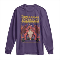 Funny RPG Workout Gym Nerd Long Sleeve Shirt Dumbbells And Dragons The Original Swoleplaying Game - Wonder Print Shop