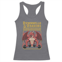 Funny RPG Workout Gym Nerd Racerback Tank Top Dumbbells And Dragons The Original Swoleplaying Game - Wonder Print Shop