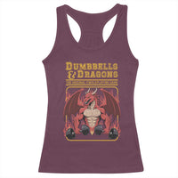 Funny RPG Workout Gym Nerd Racerback Tank Top Dumbbells And Dragons The Original Swoleplaying Game - Wonder Print Shop