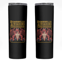 Funny RPG Workout Gym Nerd Skinny Tumbler Dumbbells And Dragons The Original Swoleplaying Game - Wonder Print Shop
