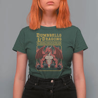 Funny RPG Workout Gym Nerd T Shirt For Women Dumbbells And Dragons The Original Swoleplaying Game - Wonder Print Shop