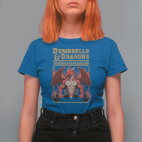 Funny RPG Workout Gym Nerd T Shirt For Women Dumbbells And Dragons The Original Swoleplaying Game - Wonder Print Shop