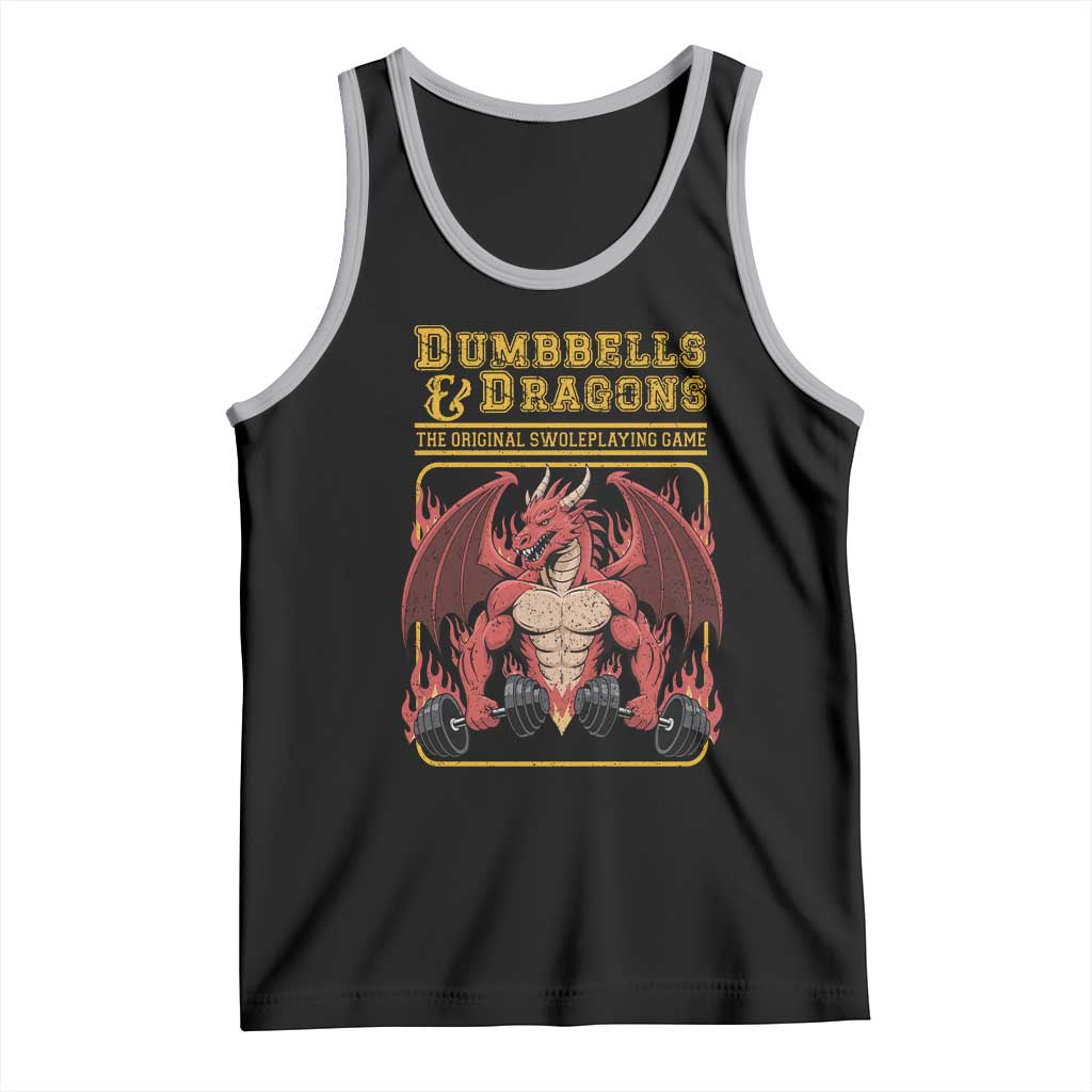 Funny RPG Workout Gym Nerd Tank Top Dumbbells And Dragons The Original Swoleplaying Game - Wonder Print Shop