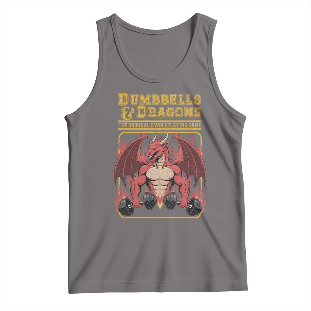Funny RPG Workout Gym Nerd Tank Top Dumbbells And Dragons The Original Swoleplaying Game - Wonder Print Shop