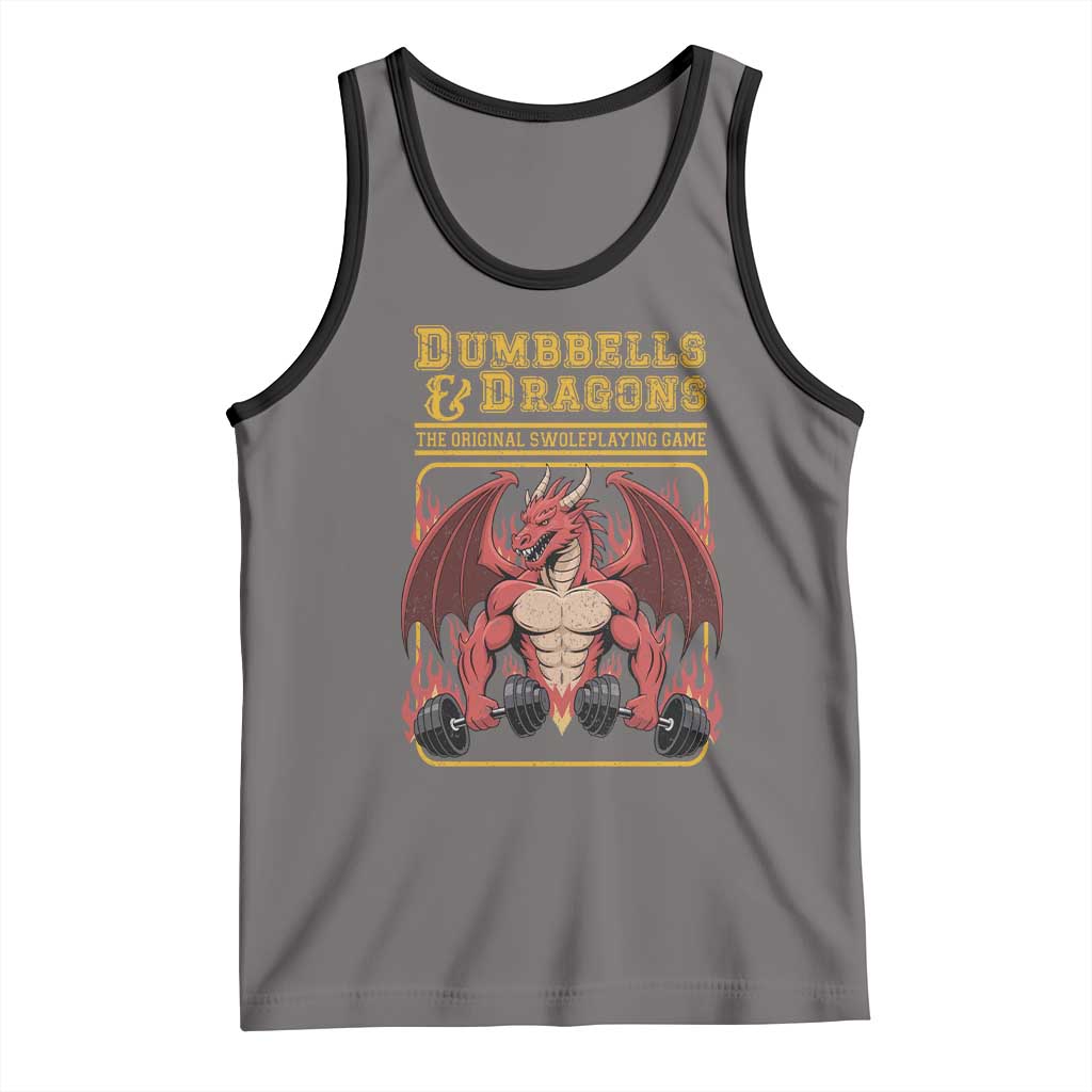 Funny RPG Workout Gym Nerd Tank Top Dumbbells And Dragons The Original Swoleplaying Game - Wonder Print Shop