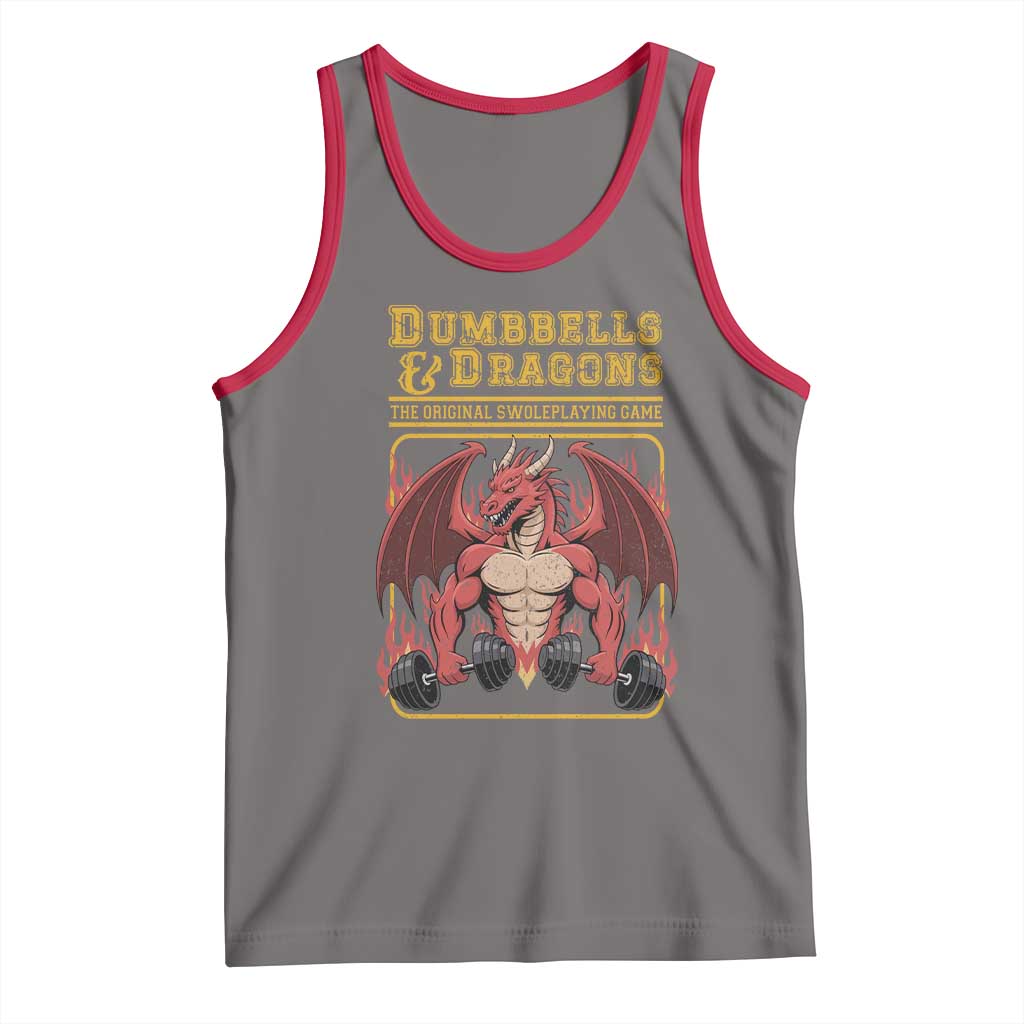 Funny RPG Workout Gym Nerd Tank Top Dumbbells And Dragons The Original Swoleplaying Game - Wonder Print Shop