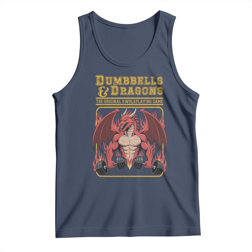Funny RPG Workout Gym Nerd Tank Top Dumbbells And Dragons The Original Swoleplaying Game - Wonder Print Shop
