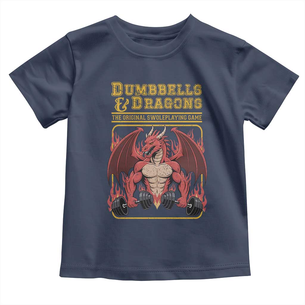 Funny RPG Workout Gym Nerd Toddler T Shirt Dumbbells And Dragons The Original Swoleplaying Game - Wonder Print Shop