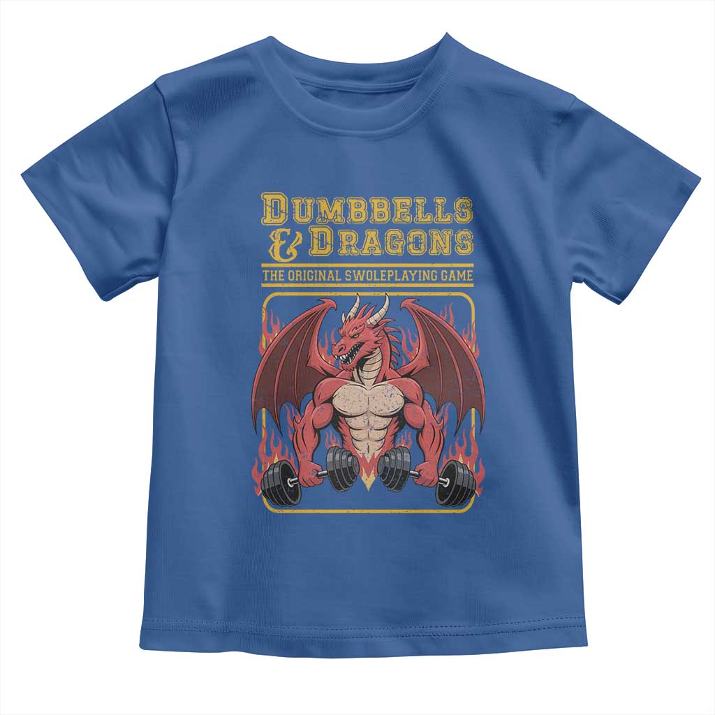 Funny RPG Workout Gym Nerd Toddler T Shirt Dumbbells And Dragons The Original Swoleplaying Game - Wonder Print Shop