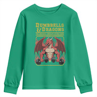 Funny RPG Workout Gym Nerd Youth Sweatshirt Dumbbells And Dragons The Original Swoleplaying Game - Wonder Print Shop