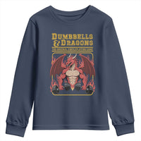 Funny RPG Workout Gym Nerd Youth Sweatshirt Dumbbells And Dragons The Original Swoleplaying Game - Wonder Print Shop