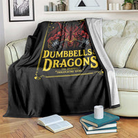 Funny RPG Weightlifting Workout Gym Throw Blanket Dumbbells And Dragons The Original Swoleplaying Game - Wonder Print Shop