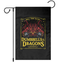Funny RPG Weightlifting Workout Gym Garden Flag Dumbbells And Dragons The Original Swoleplaying Game - Wonder Print Shop