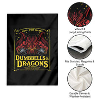 Funny RPG Weightlifting Workout Gym Garden Flag Dumbbells And Dragons The Original Swoleplaying Game - Wonder Print Shop
