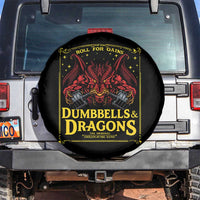Funny RPG Weightlifting Workout Gym Spare Tire Cover Dumbbells And Dragons The Original Swoleplaying Game - Wonder Print Shop