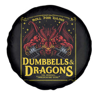 Funny RPG Weightlifting Workout Gym Spare Tire Cover Dumbbells And Dragons The Original Swoleplaying Game - Wonder Print Shop