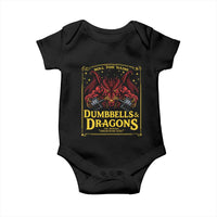 Funny RPG Weightlifting Workout Gym Baby Onesie Dumbbells And Dragons The Original Swoleplaying Game - Wonder Print Shop