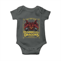 Funny RPG Weightlifting Workout Gym Baby Onesie Dumbbells And Dragons The Original Swoleplaying Game - Wonder Print Shop
