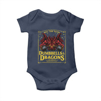 Funny RPG Weightlifting Workout Gym Baby Onesie Dumbbells And Dragons The Original Swoleplaying Game - Wonder Print Shop