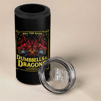 Funny RPG Weightlifting Workout Gym 4 in 1 Can Cooler Tumbler Dumbbells And Dragons The Original Swoleplaying Game - Wonder Print Shop