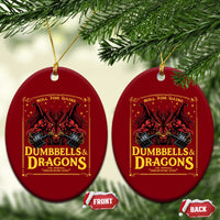 Funny RPG Weightlifting Workout Gym Ceramic Ornament Dumbbells And Dragons The Original Swoleplaying Game - Wonder Print Shop